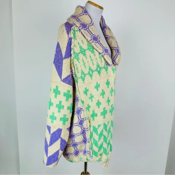 Free People Bright & Optimistic Oversized Cardigan Sweater Size Small - Picture 5 of 16